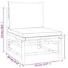 vidaXL 3 Piece Garden Lounge Set with Taupe Cushions Bamboo