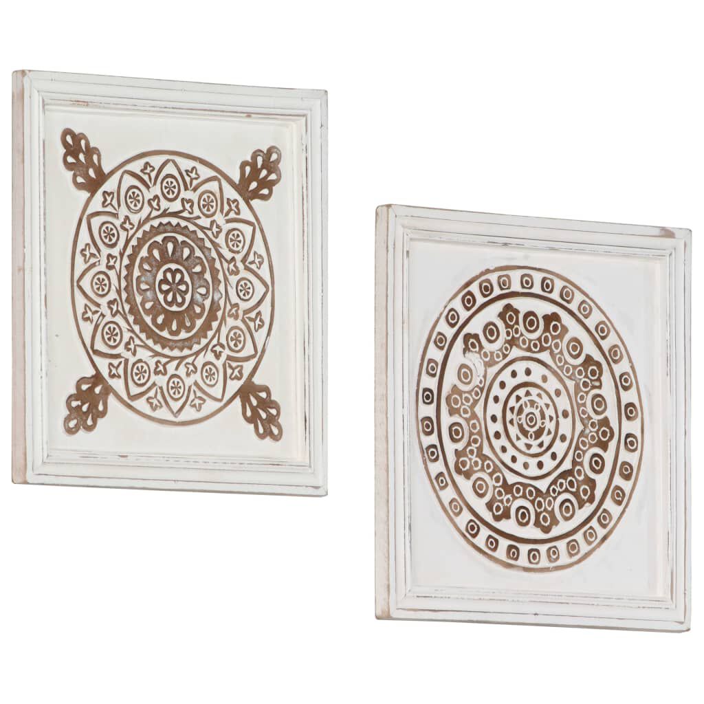 vidaXL Hand-Carved Wall Panels 2 pcs MDF 40x40x1.5 cm