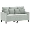 vidaXL 2 Piece Sofa Set with Cushions Light Grey Velvet