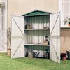 vidaXL Garden Shed Green 116x45x175 cm Galvanised Steel