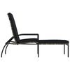 vidaXL Sun Lounger with Footrest PE Rattan Grey
