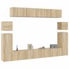 vidaXL 8 Piece TV Cabinet Set Sonoma Oak Engineered Wood