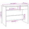 vidaXL Desk High Gloss White 101x50x76.5 cm Engineered Wood
