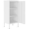 vidaXL Storage Cabinet White 42.5x35x101.5 cm Steel