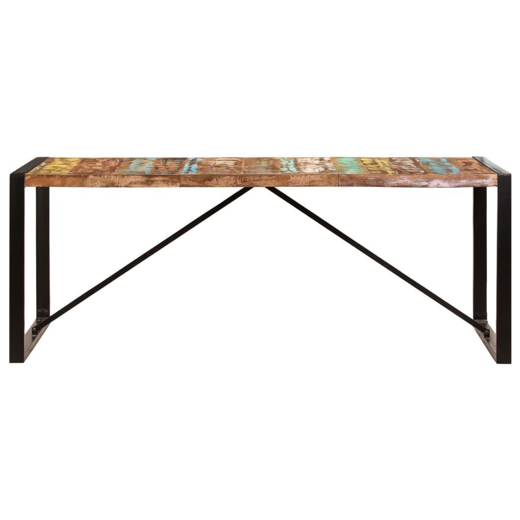 vidaXL Dining Table 200x100x75 cm Solid Reclaimed Wood