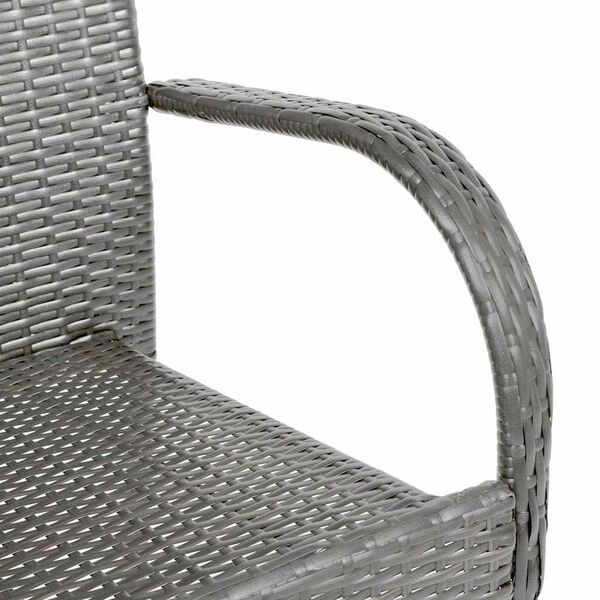 vidaXL Stackable Outdoor Chairs 6 pcs Grey Poly Rattan