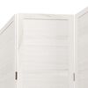 vidaXL Room Divider 3 Panels White Solid Wood Paulownia
