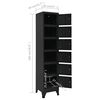 vidaXL Locker Cabinet Black 38x40x180 cm Steel
