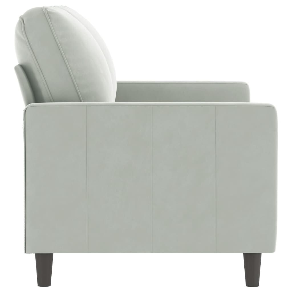 vidaXL 2-Seater Sofa Light Grey 120 cm Velvet