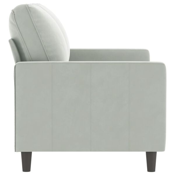 vidaXL 2-Seater Sofa Light Grey 120 cm Velvet