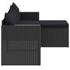 vidaXL Garden Lounge Set Black Poly Rattan