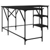 vidaXL Desk Black 139x139x75 cm Engineered Wood