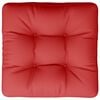 vidaXL Pallet Cushion Red 50x50x12 cm Fabric