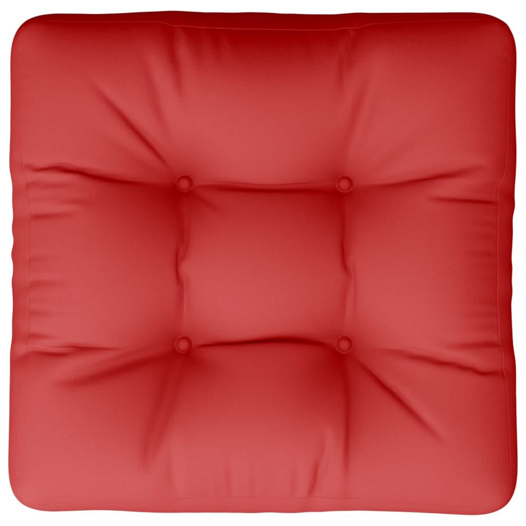 vidaXL Pallet Cushion Red 50x50x12 cm Fabric