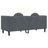 vidaXL Sofa with Cushions 2-Seater Dark Grey Velvet