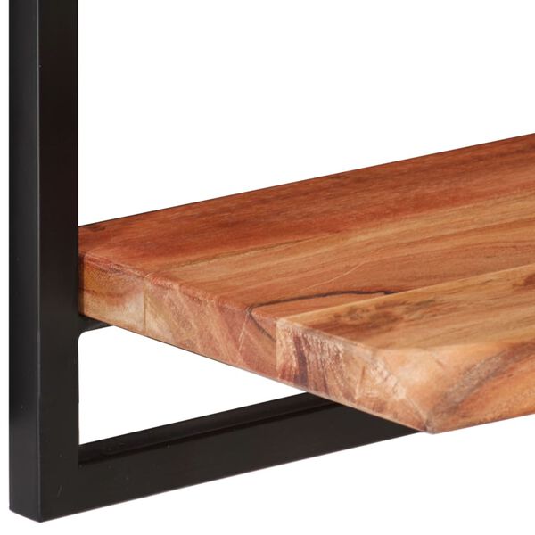 vidaXL Wall Shelves 2 pcs 100x24x35 cm Solid Wood Acacia and Steel