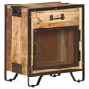 vidaXL Bedside Cabinet 43x30x51 cm Solid Rough Mango Wood