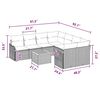 vidaXL Garden Sofa Set 9 pcs Grey Poly rattan