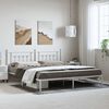 vidaXL Metal Bed Frame without Mattress with Headboard White 193x203cm