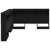 vidaXL Storage Headboard with Shelf Black oak 160 cm Engineered wood