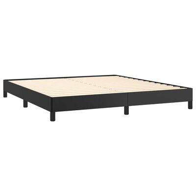 vidaXL Bed Frame without Mattress Black 183x213 cm Faux Leather