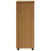 vidaXL Rolling Cabinet with Drawers MOSS Honey Brown Solid Wood Pine
