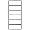 vidaXL Sliding Door ESG Glass and Aluminium 90x205 cm Black