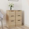 vidaXL Sideboards 2 pcs Sonoma Oak 30x30x70 cm Engineered Wood