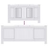 vidaXL RadiatorCover Manual 2 pcs White 205x20.5x81.5cm Engineeredwood