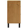 vidaXL Sideboard with Glass Door FLAM 80x40x80 cm Solid Wood Pine