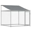 vidaXL Dog Cage with Roof and Doors Grey 4x2x2 m Galvanised Steel