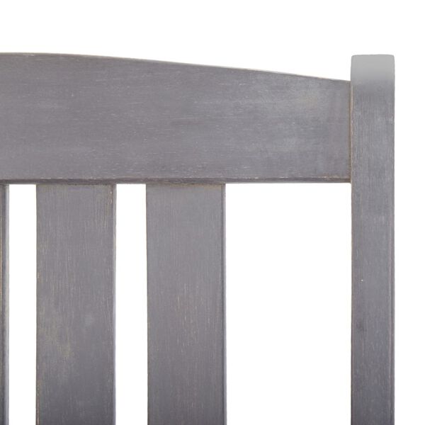 vidaXL 5 Piece Outdoor Dining Set Grey Solid Acacia Wood