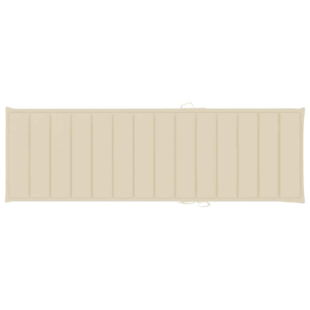 vidaXL 2-Person Sun Lounger with Cushions Bamboo