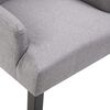 vidaXL Dining Chairs with Armrests 4 pcs Light Grey Fabric