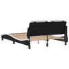 vidaXL Bed Frame without Mattress "Zadar" Black and White 137x190 cm Faux Leather