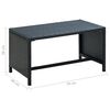 vidaXL Coffee Table Black 70x40x38 cm Poly Rattan
