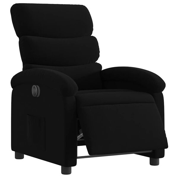 vidaXL Electric Recliner Chair Black Fabric