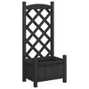 vidaXL Planter | Black | Solid fir wood | Medium | Durable | Planter