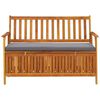 vidaXL Garden Storage Bench 120 cm Solid Acacia Wood