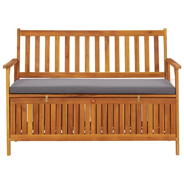 vidaXL Garden Storage Bench 120 cm Solid Acacia Wood