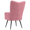 vidaXL Relaxing Chair Pink Velvet