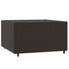 vidaXL 4 Piece Garden Lounge Set with Cushions Brown Poly Rattan