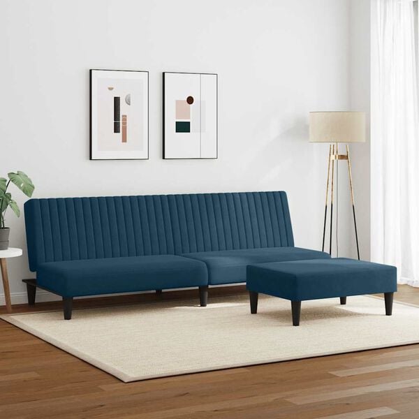 vidaXL 2 Piece Sofa Set Dark Green Velvet