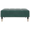 vidaXL 2-Seater Sofa Bed with Footstool Dark Green Velvet