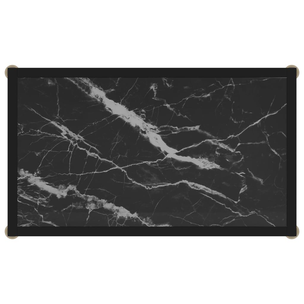 vidaXL Console Table Black 60x35x75 cm Tempered Glass