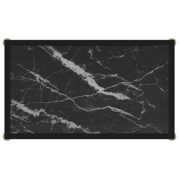 vidaXL Console Table Black 60x35x75 cm Tempered Glass
