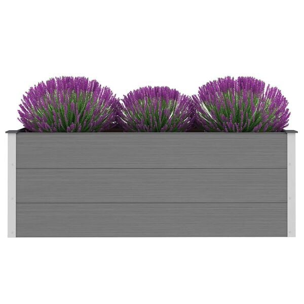 vidaXL Garden Raised Bed WPC 150x50x54 cm Grey
