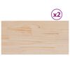 vidaXL Table Tops 2 pcs 80x40x2,5 cm Rectangular Solid Wood Pine