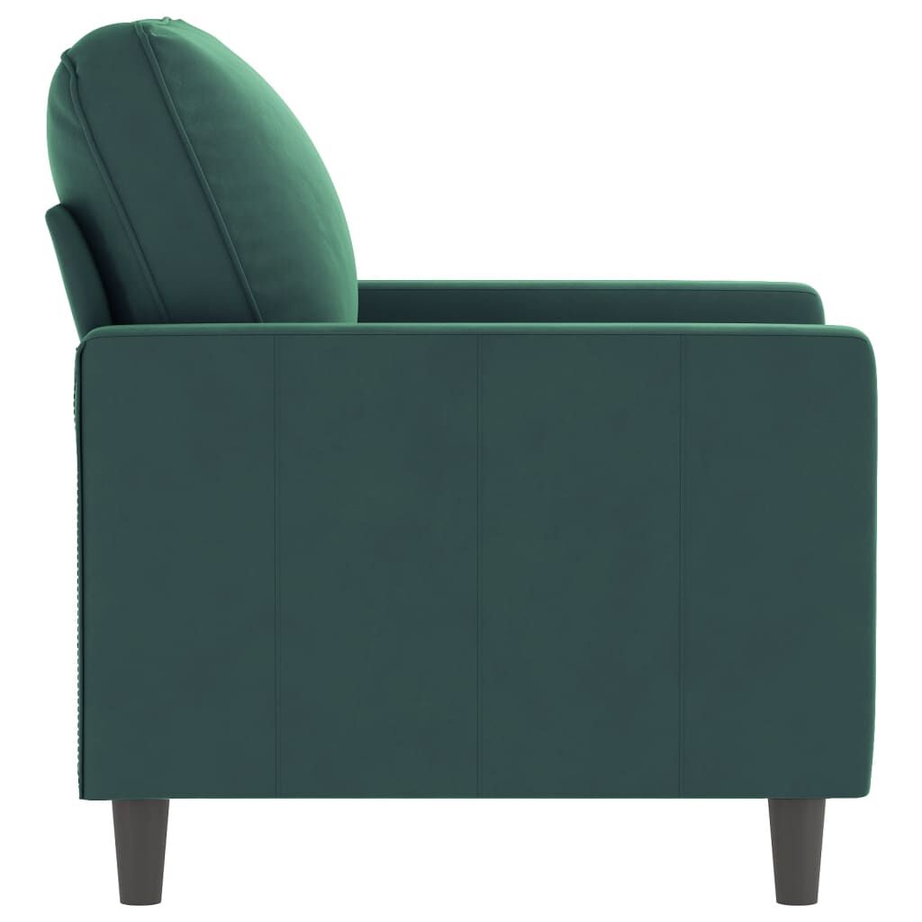 vidaXL Sofa Chair Dark Green 60 cm Velvet