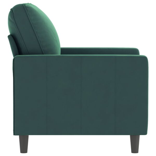 vidaXL Sofa Chair Dark Green 60 cm Velvet